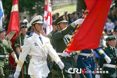 中國(guó)儀仗隊(duì)參加俄羅斯閱兵，展現(xiàn)軍威與友誼的壯麗畫(huà)卷，中俄友誼見(jiàn)證，中國(guó)儀仗隊(duì)參加俄羅斯閱兵，壯麗畫(huà)卷展現(xiàn)軍威與深情友誼