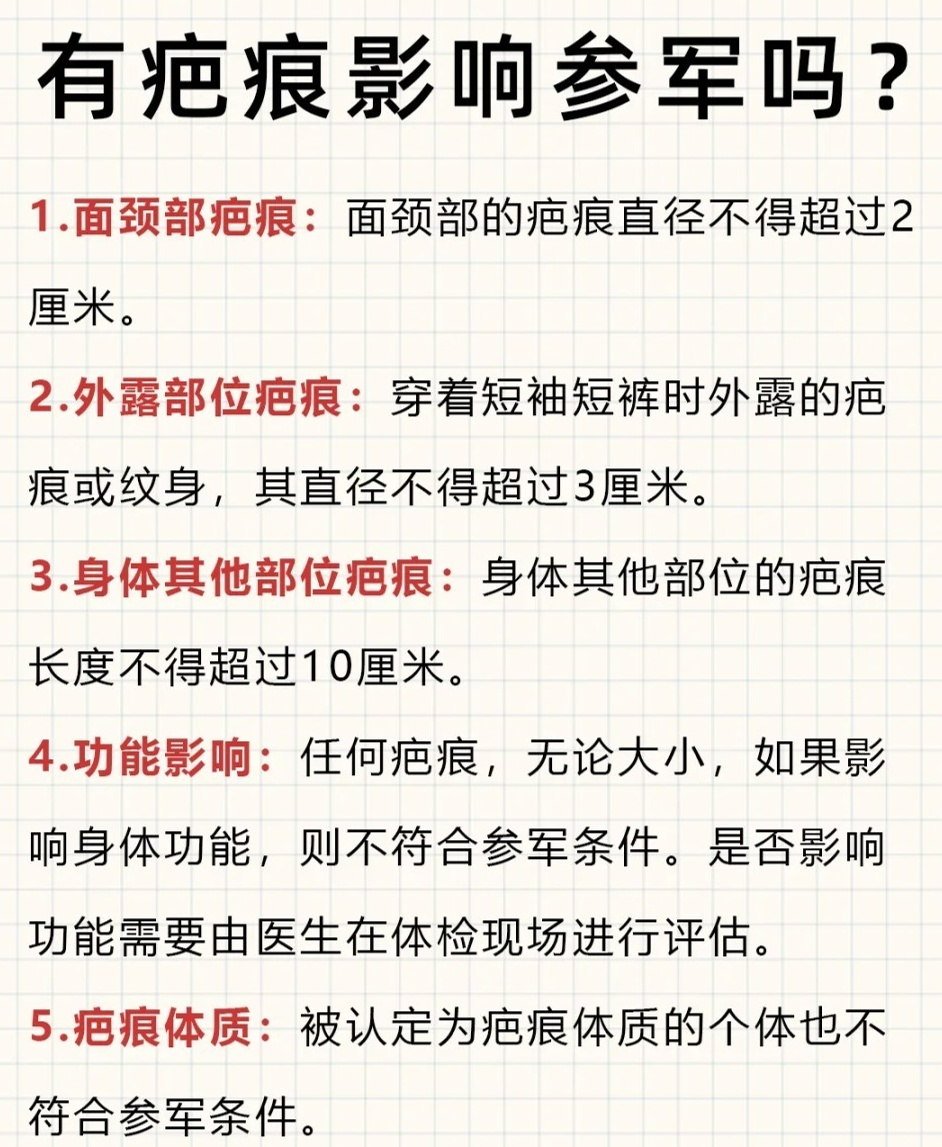 什么樣的疤痕不能當(dāng)兵？深度解析征兵體檢標(biāo)準(zhǔn)中的疤痕要求，征兵體檢標(biāo)準(zhǔn)中的疤痕要求深度解析，哪些疤痕影響當(dāng)兵資格？